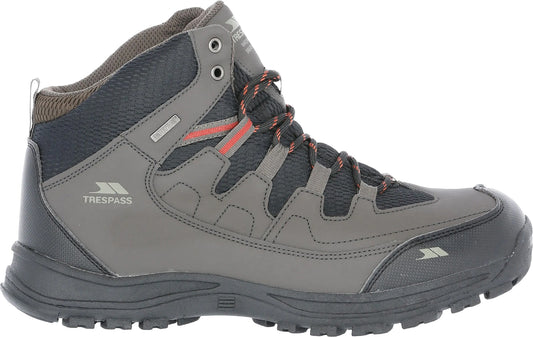Trespass Finley Mid Waterproof Mens Walking Boots - Grey
