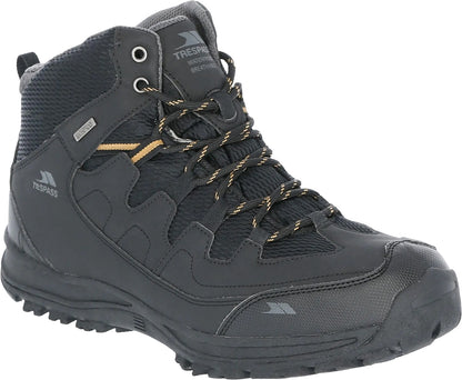 Trespass Finley Mid Waterproof Mens Walking Boots - Black