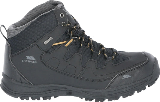 Trespass Finley Mid Waterproof Mens Walking Boots - Black