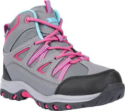 Trespass Gillon II Mid Waterproof Junior Walking Boots - Grey