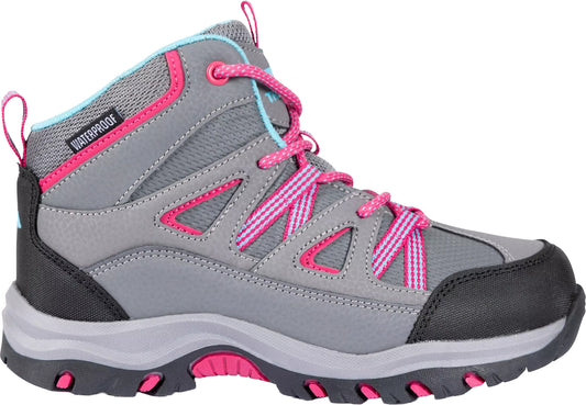Trespass Gillon II Mid Waterproof Junior Walking Boots - Grey