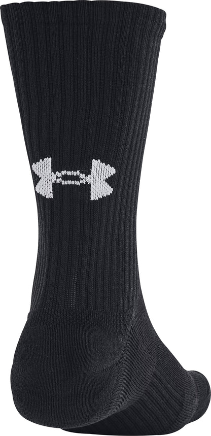 Under Armour Training Cotton (3 Pack) Crew Socks - Black