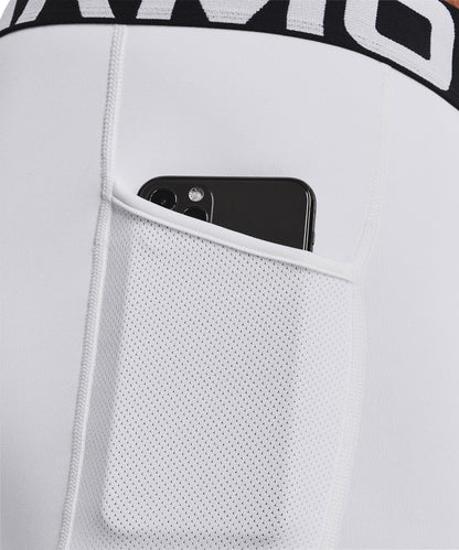 Under Armour ColdGear Compression Mens Long Running Tights - White