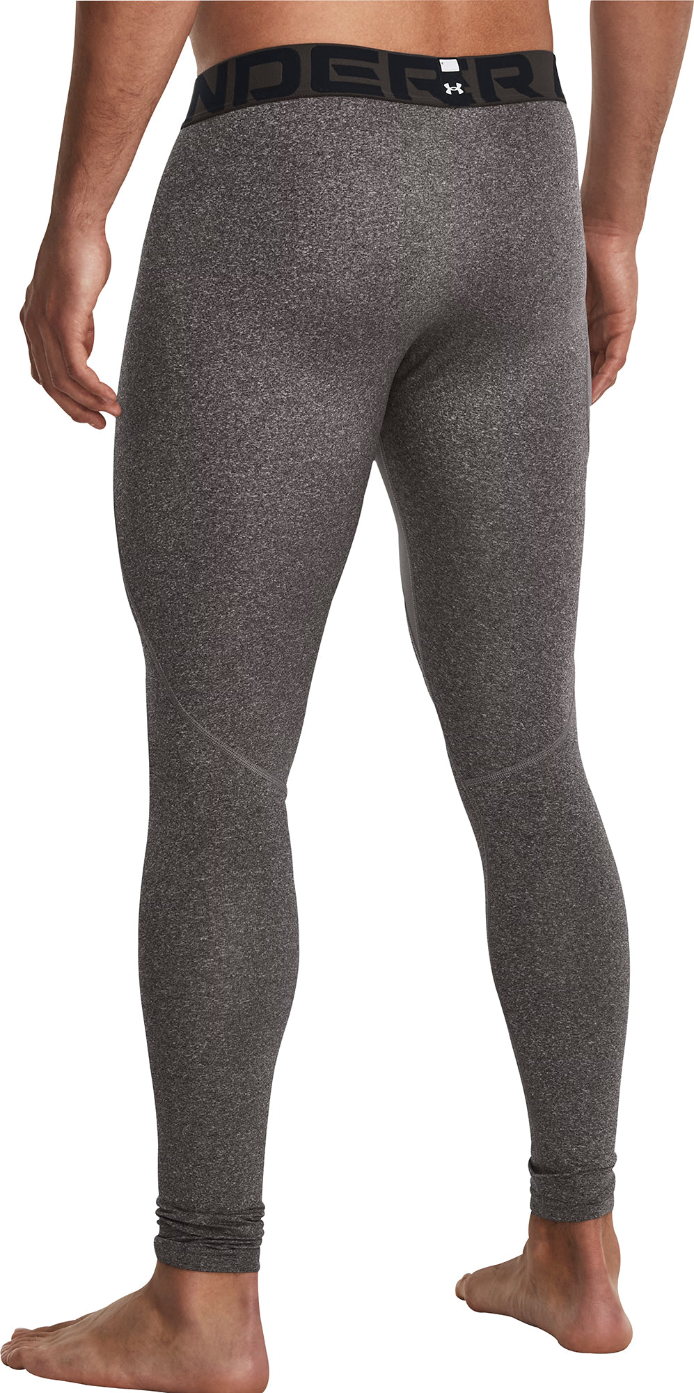 Under Armour ColdGear Compression Mens Long Running Tights Grey