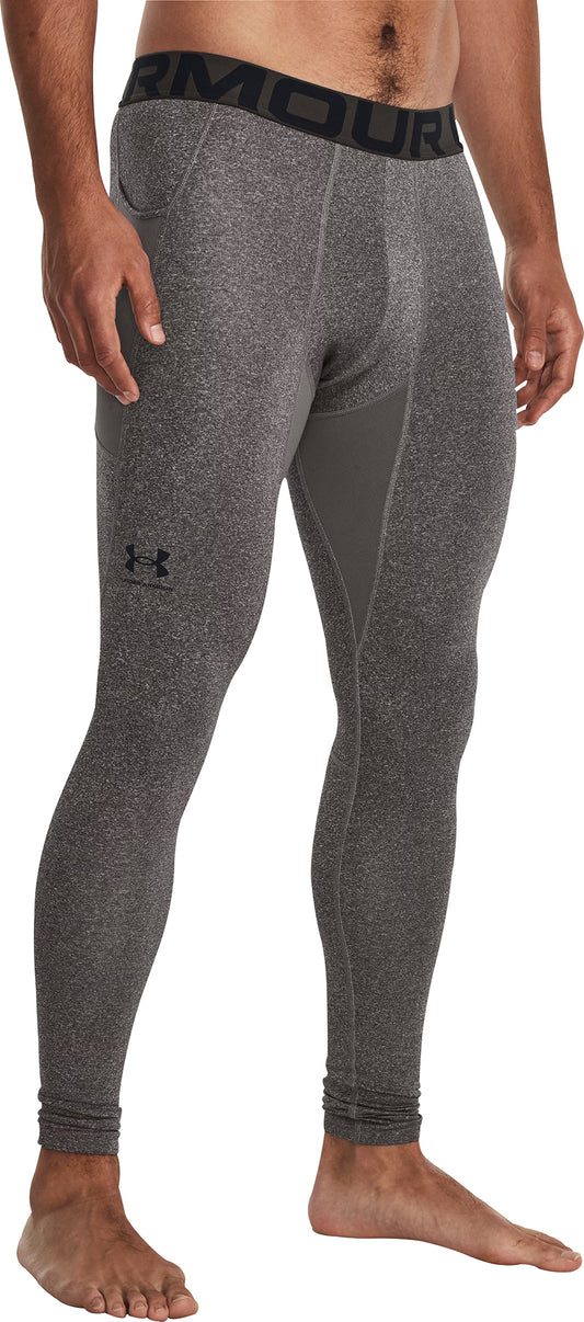 Under Armour ColdGear Compression Mens Long Running Tights - Grey