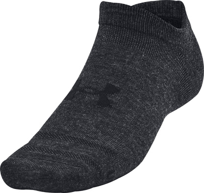 Under Armour Essentials (3 Pack) No Show Socks - Black