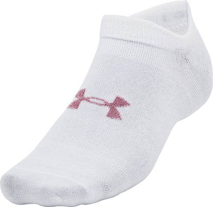Under Armour Essentials (3 Pack) No Show Socks - White