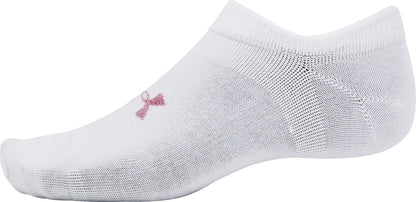Under Armour Essentials (3 Pack) No Show Socks - White