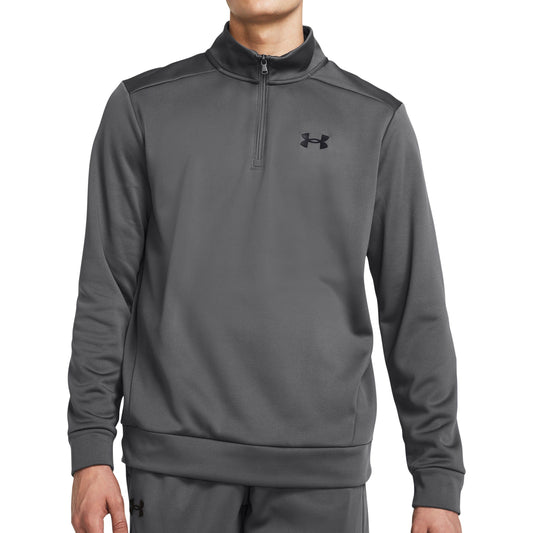 Under Armour Fleece Half Zip Long Sleeve Mens Training Top - Grey