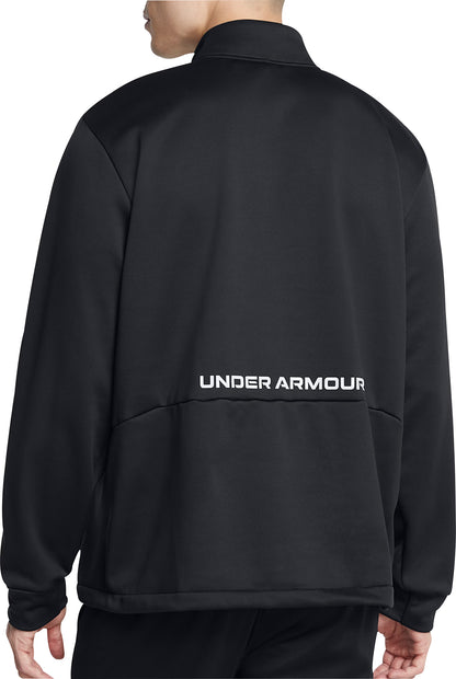 Under Armour Fleece Half Zip Mens Running Jacket - Black