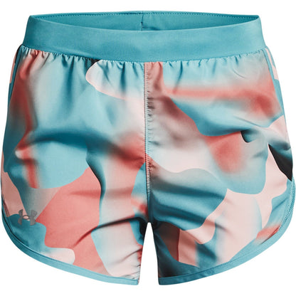 Under Armour Fly By 2.0 Printed Womens Running Shorts - Blue