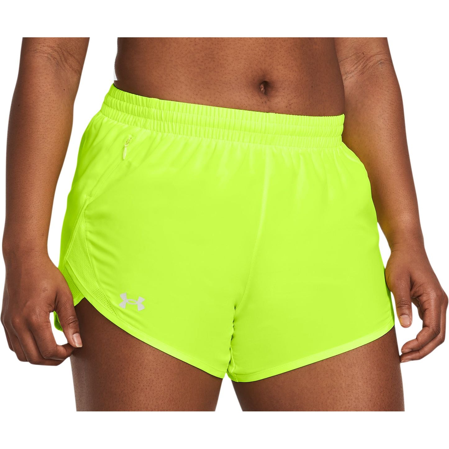 under-armour-fly-by-3-inch-womens-running-shorts-yellow-start-fitness