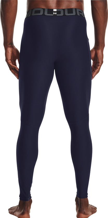 Under Armour HeatGear Compression Mens Long Running Tights - Blue
