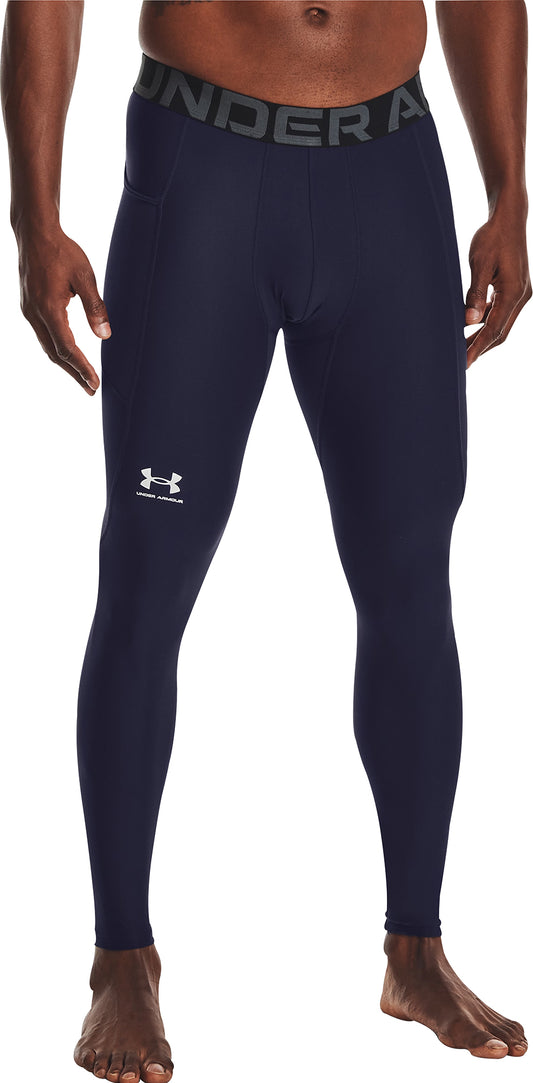 Under Armour HeatGear Compression Mens Long Running Tights - Blue