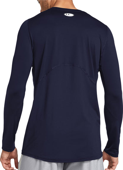 Under Armour HeatGear Fitted Long Sleeve Mens Running Top - Blue