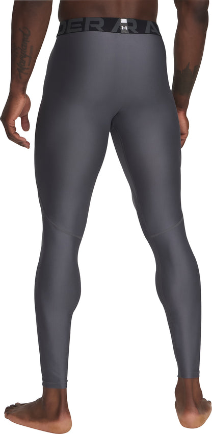 Under Armour HeatGear Compression Mens Long Running Tights - Grey