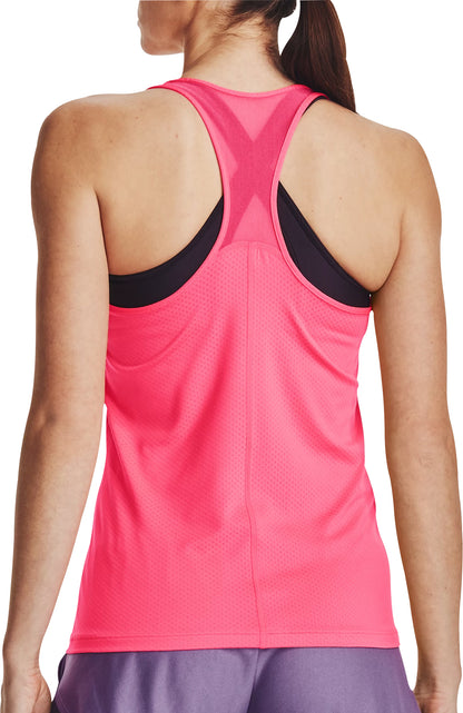 Under Armour HeatGear Racer Womens Training Vest Tank Top - Pink
