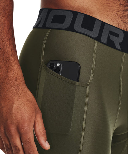 Under Armour HeatGear Mens Short Compression Tights - Green