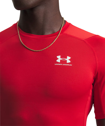 Under Armour HeatGear Armour Short Sleeve Mens Compression Top - Red