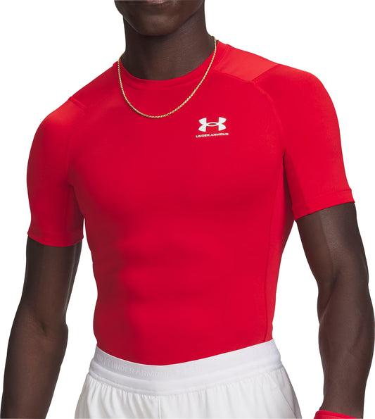 Under Armour HeatGear Armour Short Sleeve Mens Compression Top - Red