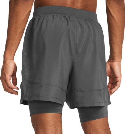 Under Armour Launch 2 In 1 Mens Training Shorts - Grey