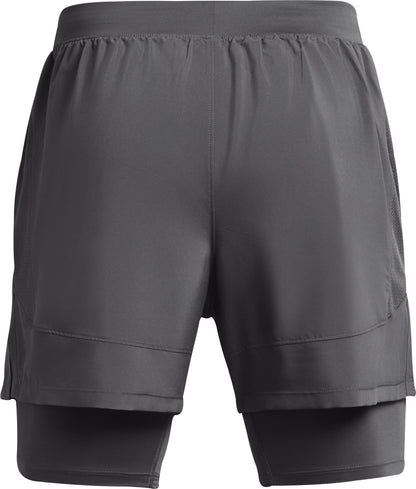 Under Armour Launch 2 In 1 Mens Training Shorts - Grey