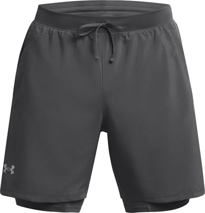 Under Armour Launch 2 in 1 Mens Running Shorts - Grey