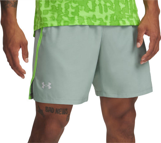 Under Armour Launch 7 Inch Mens Running Shorts - Green