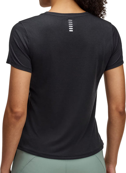 Under Armour Launch Camo Short Sleeve Womens Running Top - Black