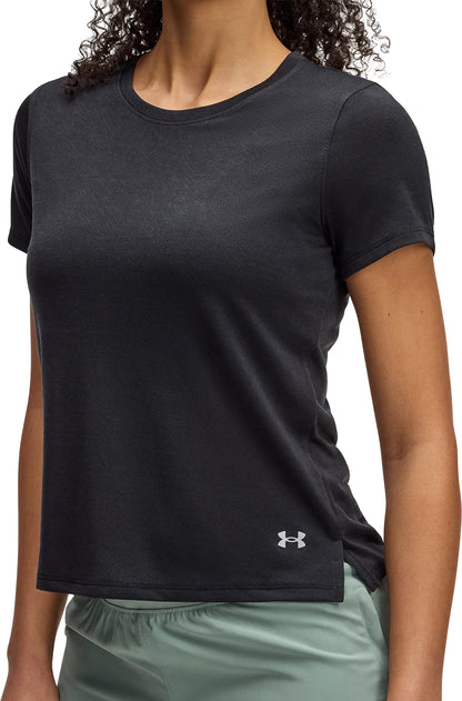 Under Armour Launch Camo Short Sleeve Womens Running Top - Black