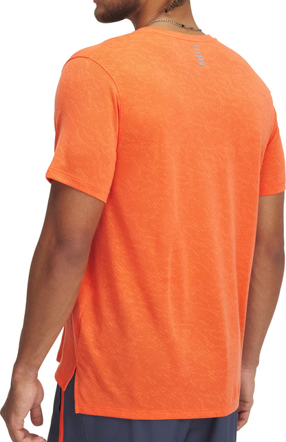 Under Armour Launch Camo Short Sleeve Mens Running Top - Orange