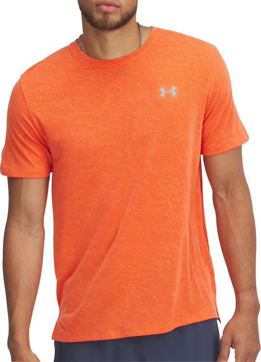 Under Armour Launch Camo Short Sleeve Mens Running Top - Orange