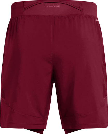 Under Armour Launch Elite 2 In 1 Mens Running Shorts - Red