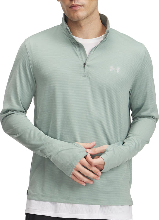 Under Armour Launch Half Zip Long Sleeve Mens Running Top - Green