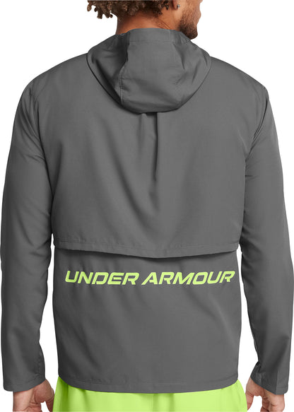 Under Armour Launch Hooded Mens Running Jacket - Grey