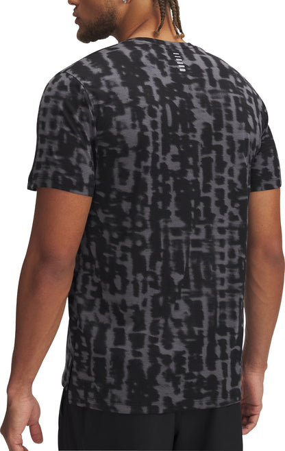 Under Armour Launch Printed Short Sleeve Mens Running Top - Black