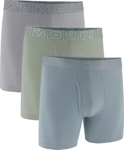 Under Armour Performance 6 Inch (3 Pack) Mens Boxer Jock - Blue