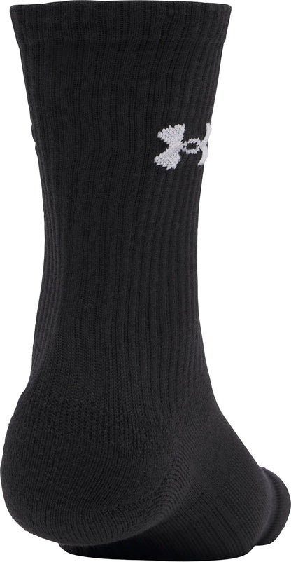 Under Armour Performance Cotton (3 Pack) Crew Socks - Black