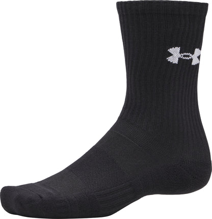 Under Armour Performance Cotton (3 Pack) Crew Socks - Black
