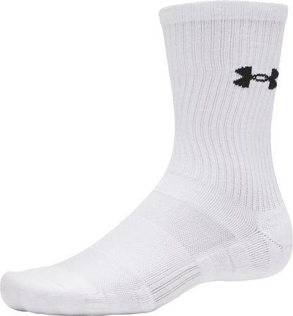 Under Armour Performance Cotton (3 Pack) Crew Socks - White