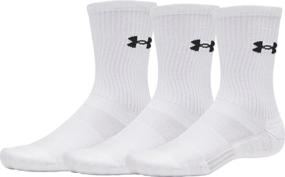 Under Armour Performance Cotton (3 Pack) Crew Socks - White