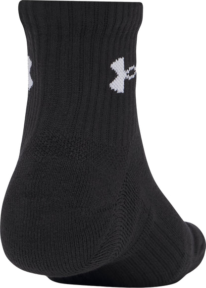 Under Armour Performance Cotton (3 Pack) Quarter Socks - Black