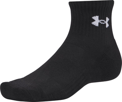 Under Armour Performance Cotton (3 Pack) Quarter Socks - Black