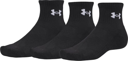 Under Armour Performance Cotton (3 Pack) Quarter Socks - Black