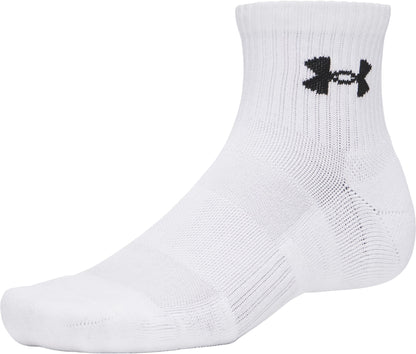 Under Armour Performance Cotton (3 Pack) Quarter Socks - White