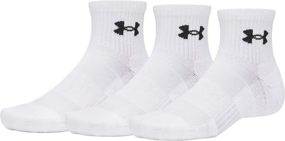 Under Armour Performance Cotton (3 Pack) Quarter Socks - White