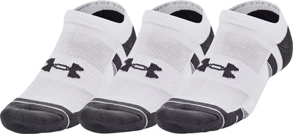 Under Armour Performance Cotton (3 Pack) No Show Socks - White
