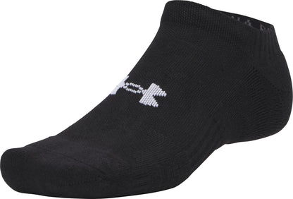 Under Armour Performance Cotton (3 Pack) No Show Socks - Black