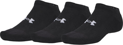 Under Armour Performance Cotton (3 Pack) No Show Socks - Black
