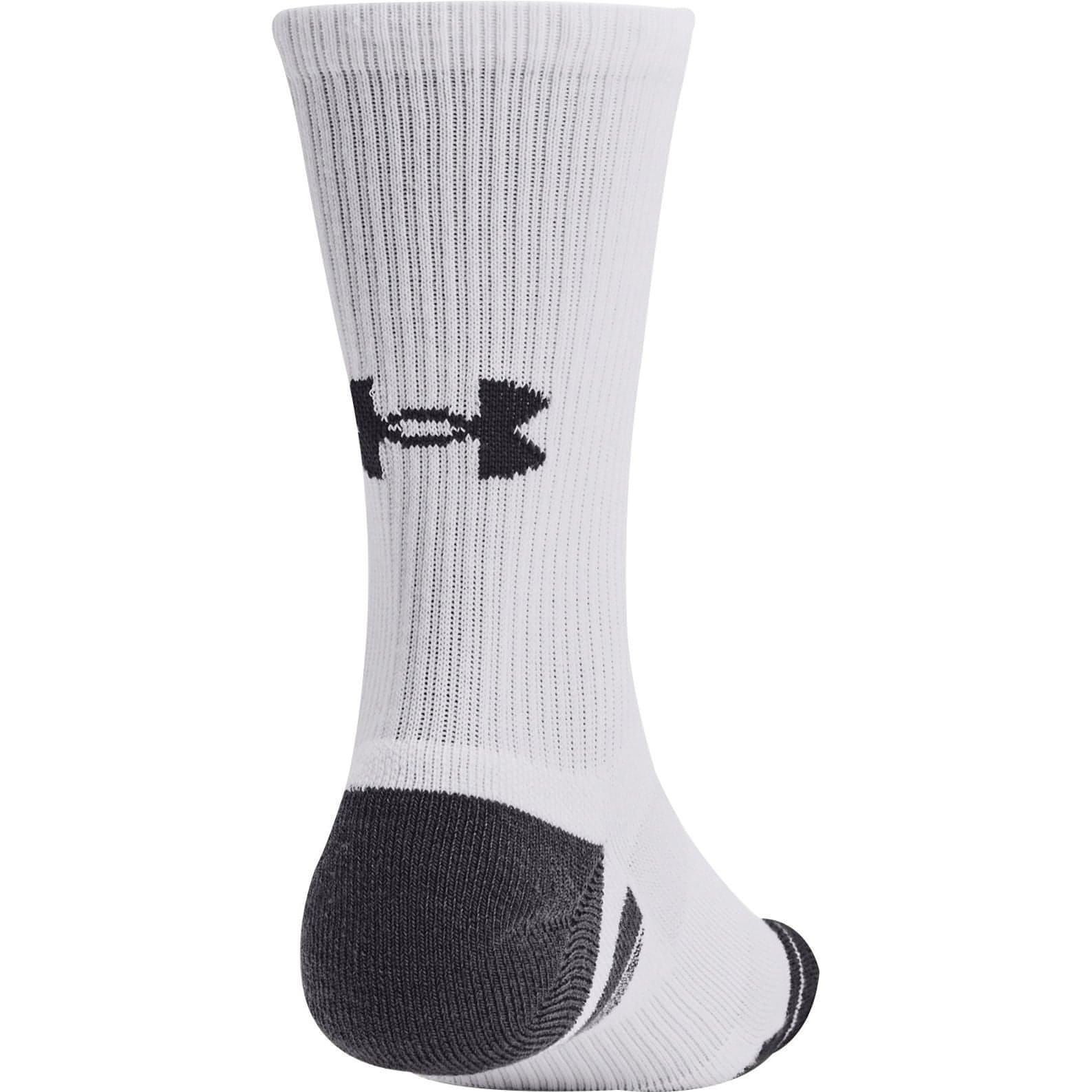 Under Armour Performance Tech 3 Pack Crew Socks White